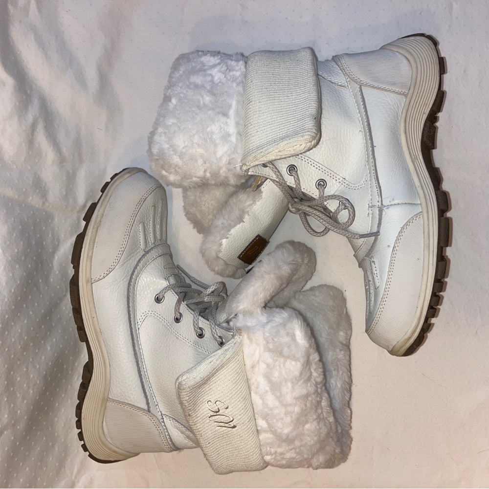 SoftMoc Women's White Insulated Winter Boots Faux Fur Size 10